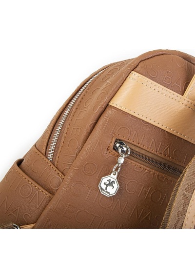 Nas Bag Kadın Sırt Çantası Taba Camel Gofraj Çok Renkli