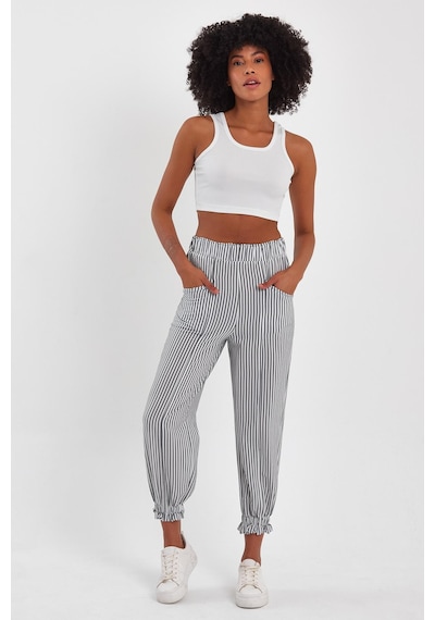 Alexander Gardi Alexandergardı Paçası Büzgülü Jogger Pantolon B23-0065 Mavi
