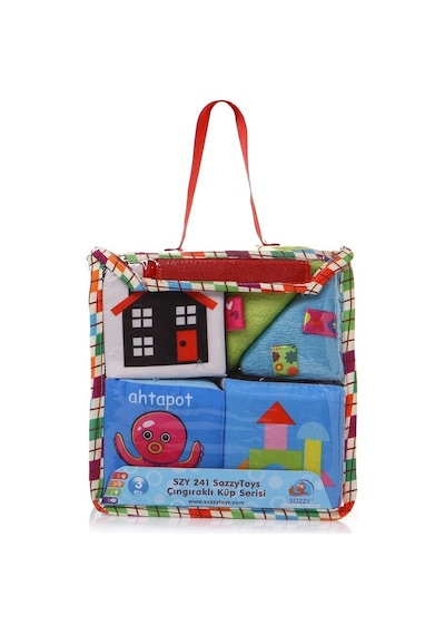 Sozzy Toys Eğitici Çıngıraklı Renkli Küpler Szy241-9054858629266
