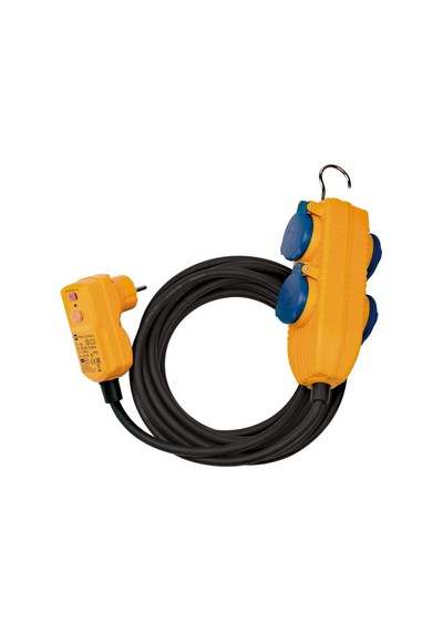 Brennenstuhl Power-block Serisi Dış Mekana Uygun 4 Soketli Ip54 Lisanslı 5 Metre Kaçak Akım Roleli Uzatma Priz