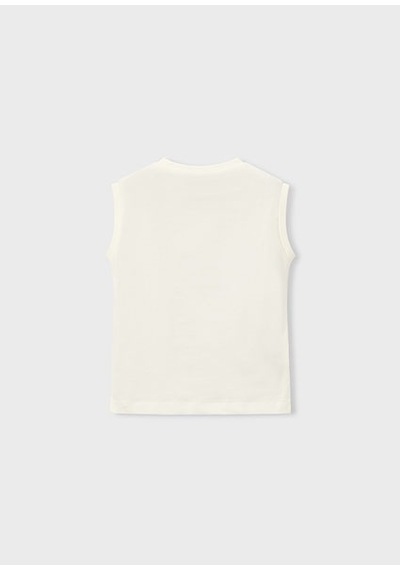 Mayoral Erkek Çocuk Kolsuz T-shirt -03085 KREM