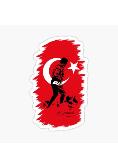 Atatürk Sticker Yapıştırma 17 Cm