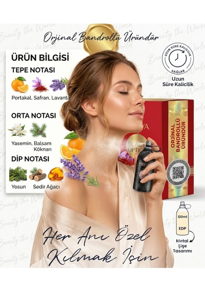 Prova Black Option Women Edp 120 Ml - Uzun Süre Kalıcı Kadın Parfümü Baharatlı - Odunsu