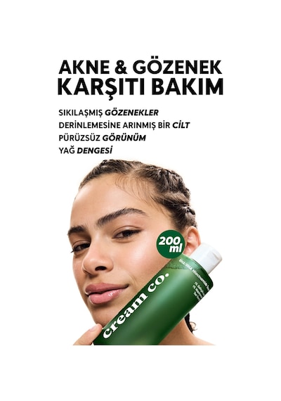Cream Co. Akne & Siyah Nokta Karşıtı Arındırıcı Nazik Tonik BHA/PHA Niacinamide Toner 150 ML