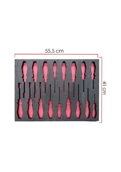 Dorf Takım Arabası Içi Boş Eva Tornavidalar Için 17 Adet Bölme 55,5cm X 41 Cm