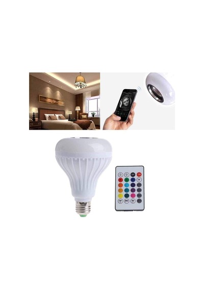 Paddsun Led Rgb Renkli Işık E27 Bluetooth Kontrollü Akıllı Müzik Ses Hoparlör Lambaları