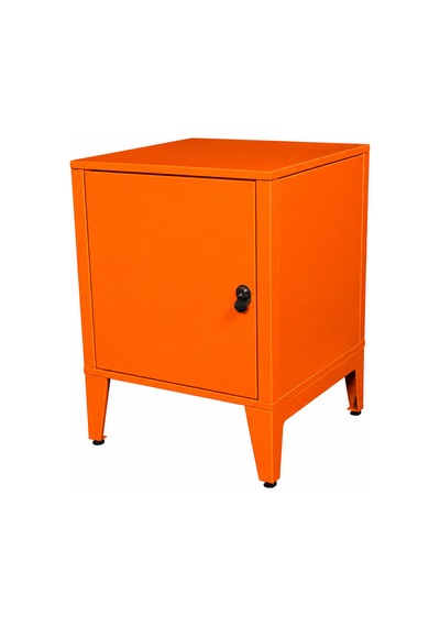 Lande Ziglat Serisi Kilitli Metal Home Office Dolabı Metal Kapaklı Turuncu Ral 2004 450x450x450 Mm