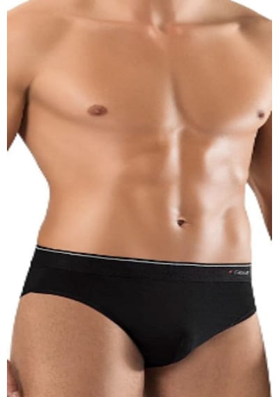 Erdem Erkek Pamuklu Külot Elastan Lastikli Slip 3'lü Paket 1340 Siyah