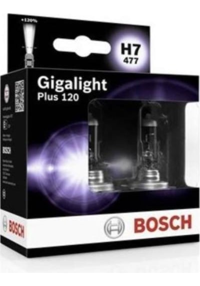 Bosch  Gigalight Plus 120 H7 Ampül 2'Li Set