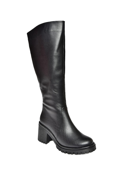 Fox Shoes R654047703 Siyah Hakiki Deri Kalın Topuklu Kadın Çizme Siyah Fox Shoes R654047703 Siyah Hakiki Deri Kalın Topuklu Kadın Çizme Siyah