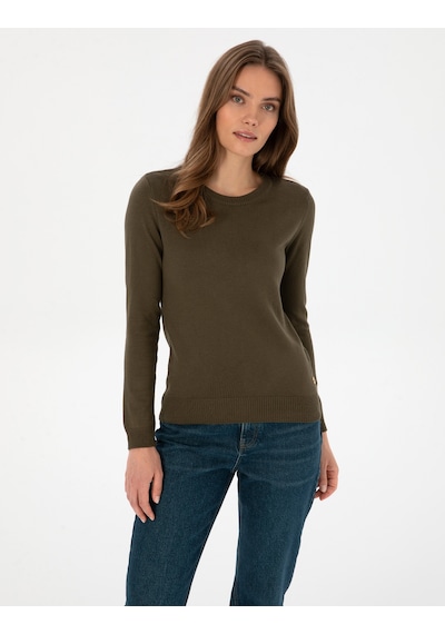 Pierre Cardin Kadın Haki Kazak /triko 50315758-vr027 Haki