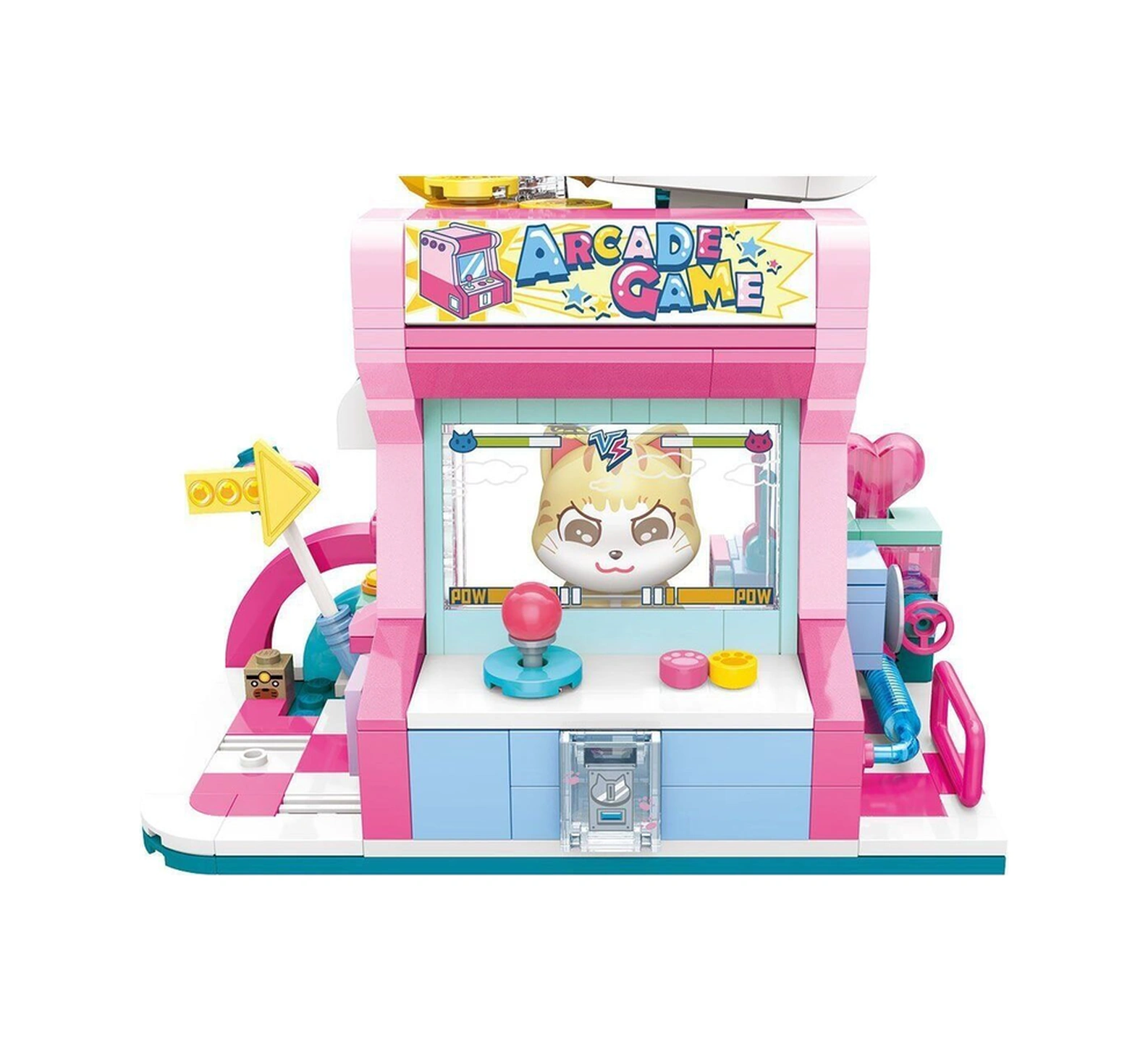 Kp28019 Keeppley Orange Cat Game Room Blok Seti -vagon Life