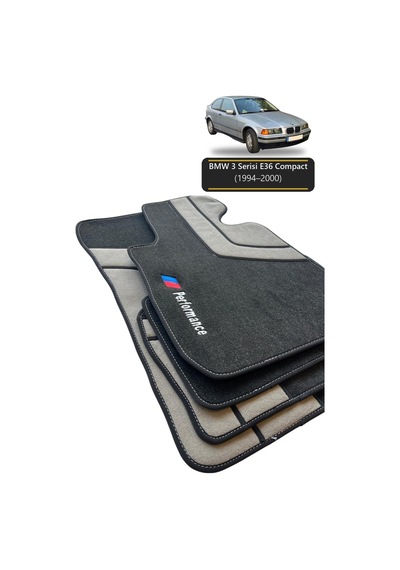 Oto Halı Paspas Seti Bmw 3 Serisi E36 Compact 1994 2000 Uyumlu Sport Kaymaz & Şık Tasarım