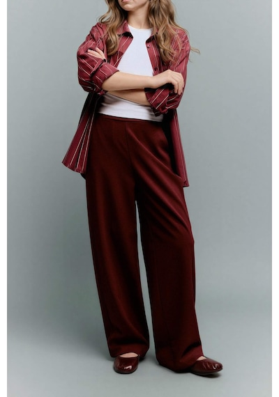 Defacto Kız Çocuk Wide Leg Geniş Paça Pantolon G9114a826spbr210 Bordo-br210