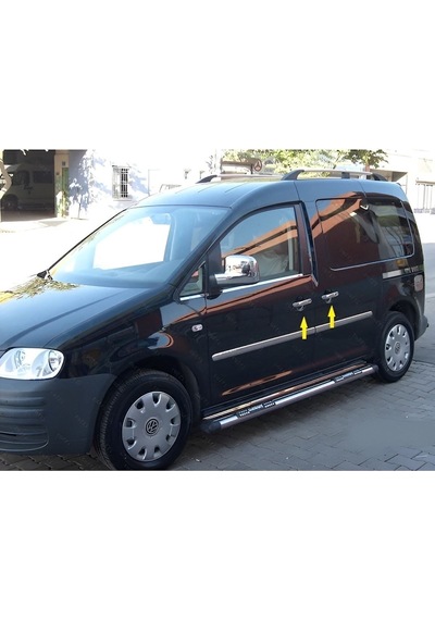 Volkswagen Caddy Makyajlı Uyumlu 2010-2019 Krom Kapı Kolu 3 Kapı Paslanmaz Çelik