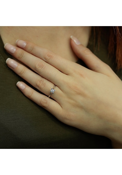 Lova F Renk 0,25 Karat Pırlanta Tektaş Yüzük - 1020096