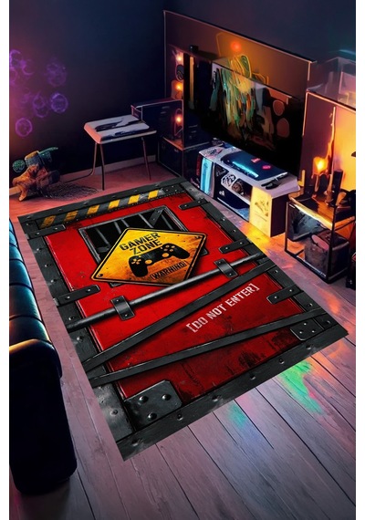 Gamer Zone Endüstriyel Tasarım Yıkanabilir Kaymaz Taban Salon Halısı Gnc2