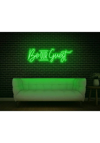 Be Our Guest Yazılı Neon Tabela Yeşil