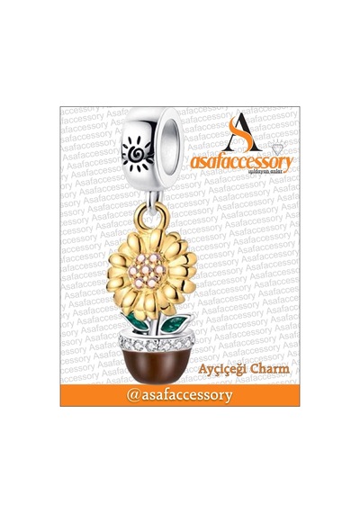 Ayçiçeği Charm Asafaccessory Sarı