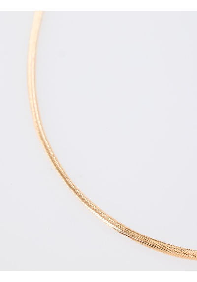 Jimmy Key Altın Rengi Yassı Model İtalyan Zincir Kolye 6ww429334150