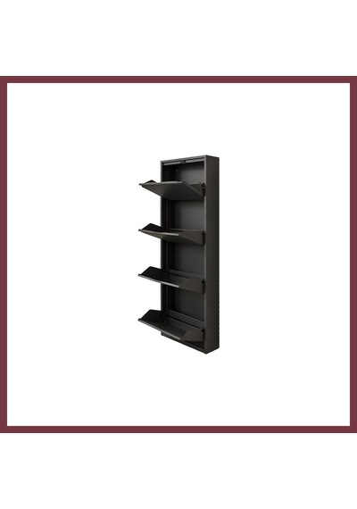 Storeşahin Kaser 9015 Antrasıt 4lu Kılıtlı Metal Ayakkabılık Shn0720