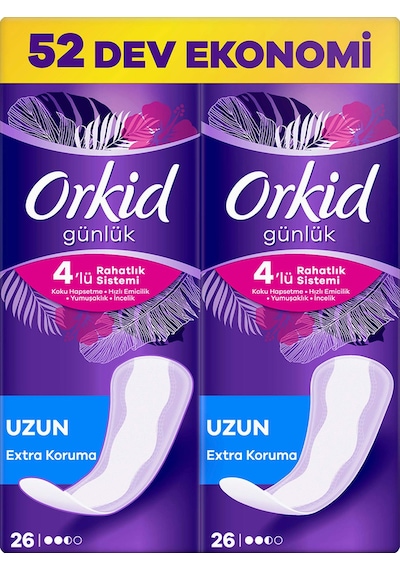 Orkid Günlük Ped Uzun 52'li
