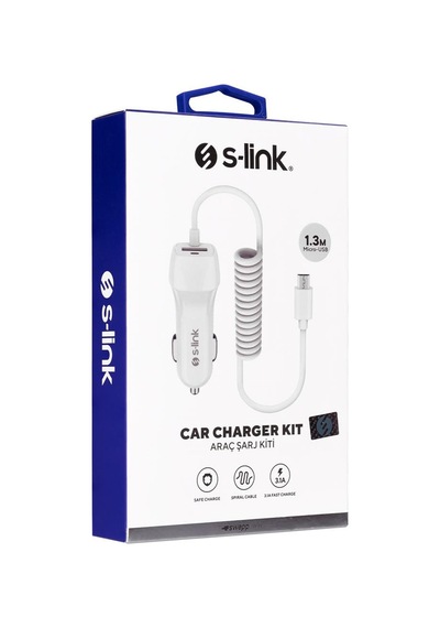 S-link Swapp Sw-c735 Type-c Kablolu 5v 3.1a Kablolu Araç Şarj Cihazı