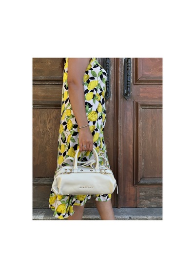 Just Polo Kadın Gold Detaylı Silindir Tasarım El Ve Omuz Çantası Shoulder Bag Ebat : 27 X 13 Cm Krem