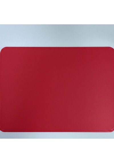 2 Adet Deri Mürdüm Çift Taraflı Kenar Dikişli Amerikan Servis 33x44 Cm-kolay Silinebilir Supla Kırmızı
