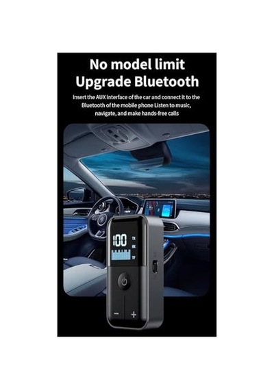 M20 2'si 1 Arada Bluetooth 5.4 Transmitter Ses Alıcı & Verici 3.5mm Aux, Micro Sd Kart Çalar, Led Ekranlı Kablos