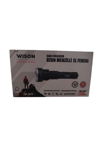30 Watt 3000 Lümen Uzun Menzilli Fener Ws-7878 5468 Çok Renkli