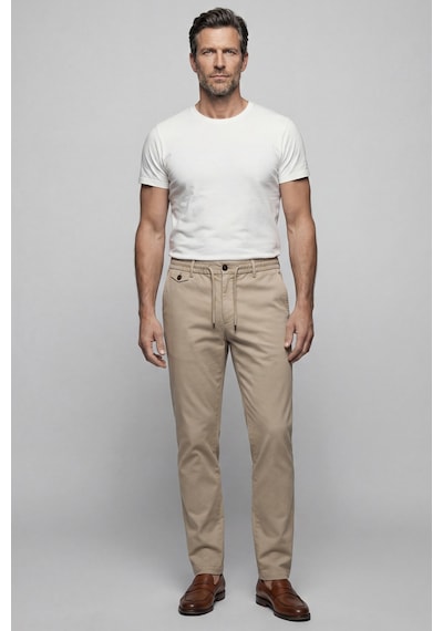 Bisse Erkek Lastikli Bağcıklı Spor Jogger Bej Pantolon Pns25k25202 D07