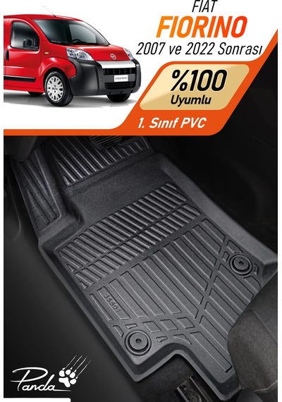 Siyah Fiat Fiorino 2017 - 2022 Arası 4d Havuzlu Paspas Takımı