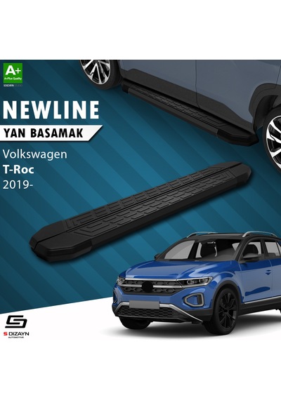 S-dizayn Vw T-roc Newline Siyah Yan Basamak 173 Cm 2019 Üzeri A+ Kalite