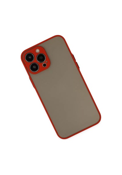 Newface Apple Uyumlu İphone 13 Pro Max Kılıf Montreal Silikon Kapak - Kırmızı