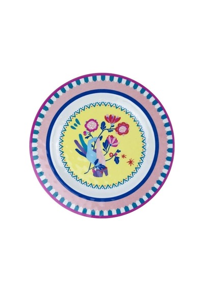 Baci Milano Mamma Mia 6lı El Desenli Yemek Tabağı Seti 28 Cm Çok Renkli