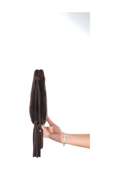 Morden Kahverengi Süet Hakiki Deri Kadın Clutch Çanta Kahverengi