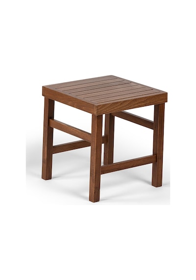 Atina Sabit Sehpa 40x40 - Dış Mekan Ahşap Bahçe, Balkon Sehpa Ceviz