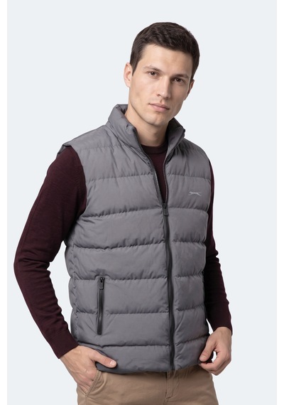 Slazenger Zane I Erkek Şişme Koyu Gri Yelek