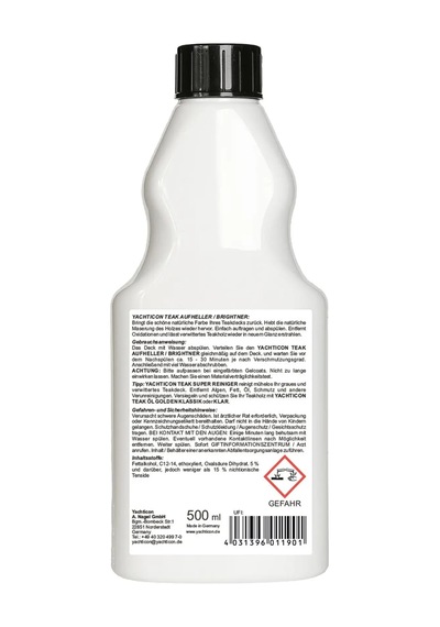 Yachticon - Tik Renk Canlandırıcı Ve Parlatıcı 500 Ml : Grileşmiş Ve Solmuş Tik Ahşaplarınıza Hak Ettiği Doğal Işıltıyı Geri Verin