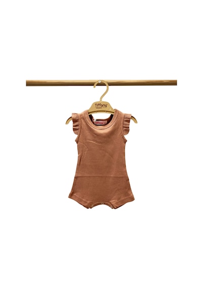 Tiffany Baby & Kids Tiffany Baby Organik Theme Fırfırlı Rompy 88089 Şeftali