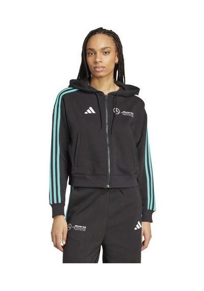 Adidas Kadın Full Zip Hoodie Mercedes Dna Siyah