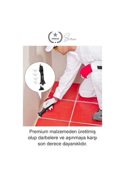 3'ü 1 Arada Fayans Derz Dolgu Silikon Kazıyıcı Sıyırıcı Uygulayıcı Aparat Mutfak Banyo Kapı Pencere