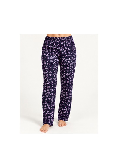 Fit Women Kadın Premium Desenli Rahat Kesim Mor Pijama Altı 4772