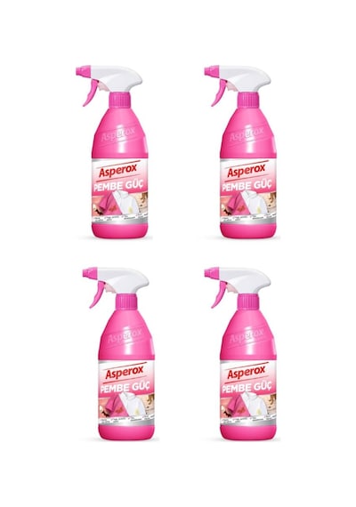 Asperox 650 Ml Pembe Güç Leke Çıkarıcı Sprey Konsantre Formül İle Etkili Temizlik X4