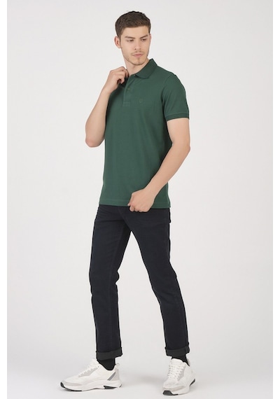 Classıc Pamuk Regular Comfort Erkek Polo Yaka Tişört Yeşil