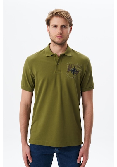 AR-MA Arma Erkek Regular Fit Baskılı % 100 Pamuk Pike Polo Yaka Tişört Y29374356202 Yeşil