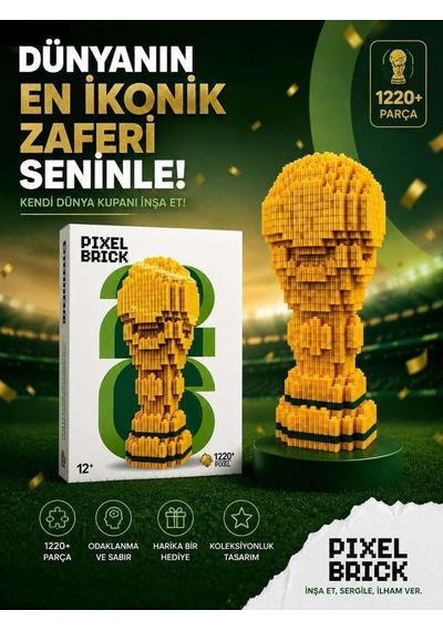 Dünya Kupası Tasarımlı Büyük Parçalı Blok Oyuncak Seti Big Brick Set