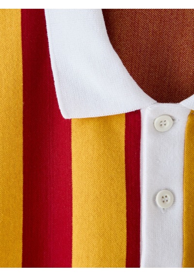 Gsstore Galatasaray Erkek Polo T-shirt E261140 Sarı - Kırmızı