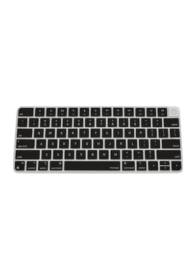 Apple Magic Keyboard 3 A2449 A2450 Us Layout Klavye Koruyucu Touch Id Uyumlu Ultra İnce Ansı Yatay Enter İngilizce Tuş Dizilimi Silikon Kaplama Toz Ve Sıvı Koruma Keyboard Cover Siyah